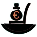 Symbol eines Schaukelstuhls mit einem Geldsack mit Eurozeichen – steht für die betriebliche Altersvorsorge bei Sutter Medizintechnik.