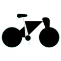 Stilisiertes Fahrrad-Icon in Orange und Türkis – steht für das JobRad-Angebot von Sutter Medizintechnik zur nachhaltigen Mitarbeitermobilität.