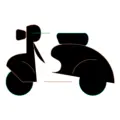 Stilisiertes Roller-Icon in Orange und Türkis – steht symbolisch für flexible Mobilitätsangebote wie Jobroller oder E-Roller im Rahmen betrieblicher Benefits.